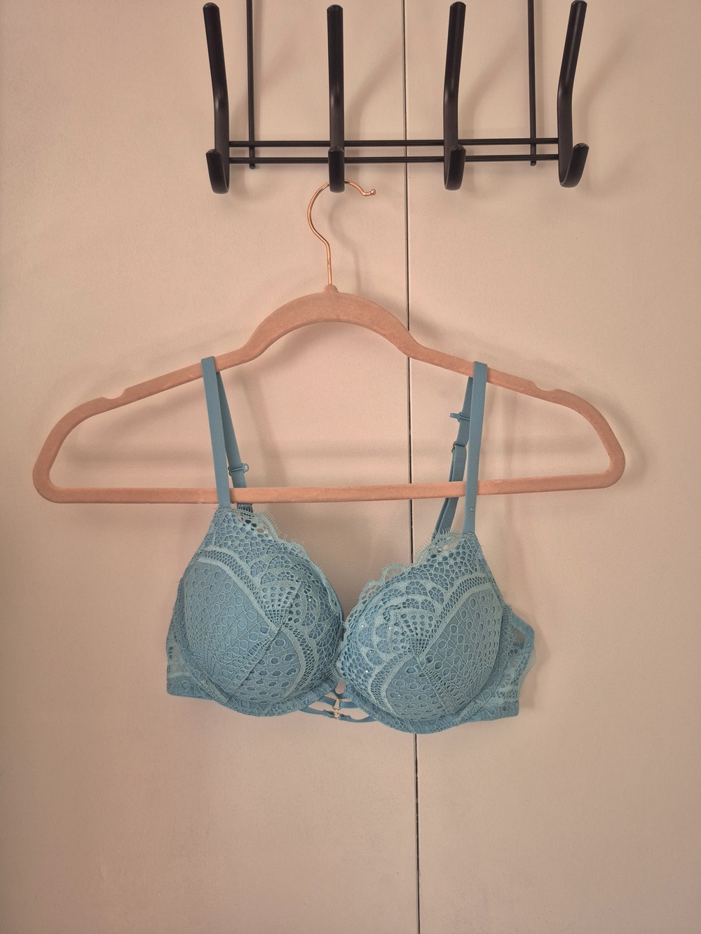 La SENZA Light Blue Lace Push-Up Bra